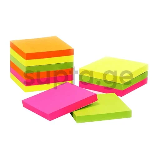 ჩასანიშნი ფერადი წებოვანი ფურცლები 400ც